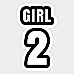 GIRL NUMBER 2 FRONT-PRINT Sticker